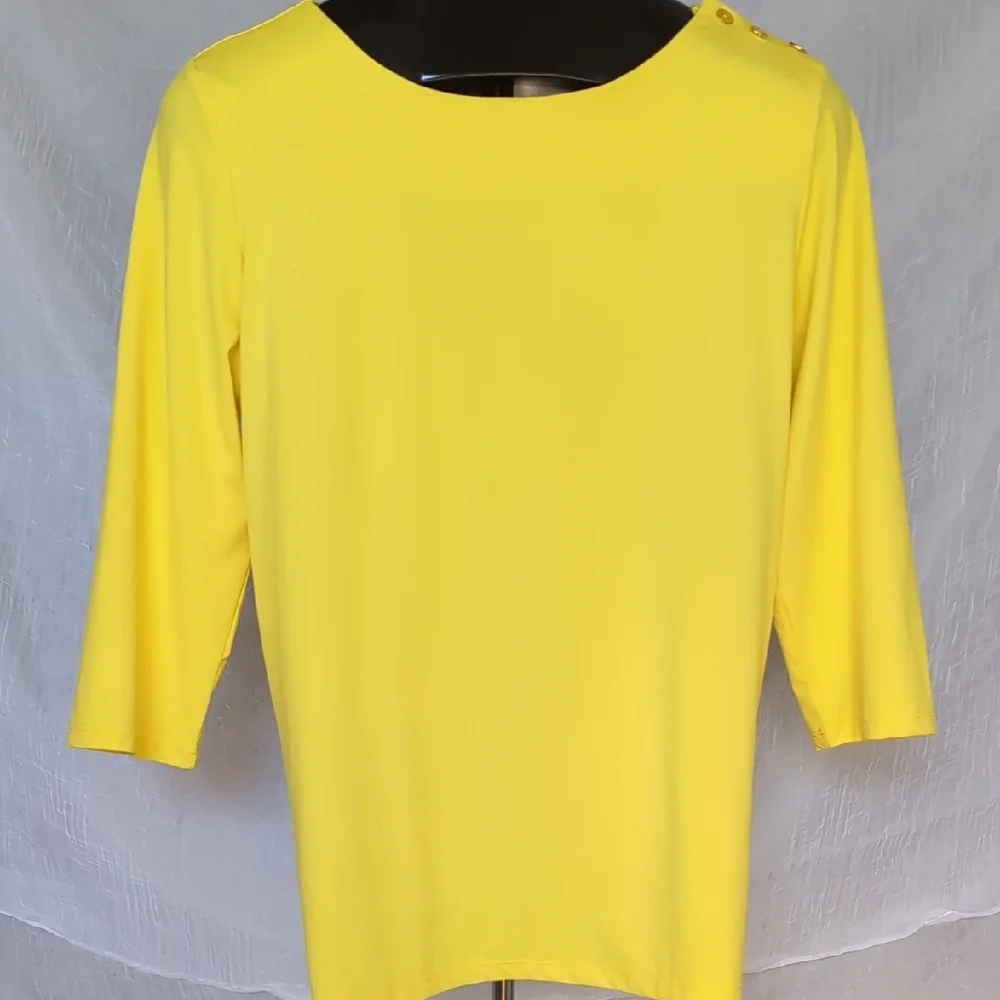 Peck & Peck Yellow, Green and Coral Blouses Classic Knit Tops - Picture 6 of 13